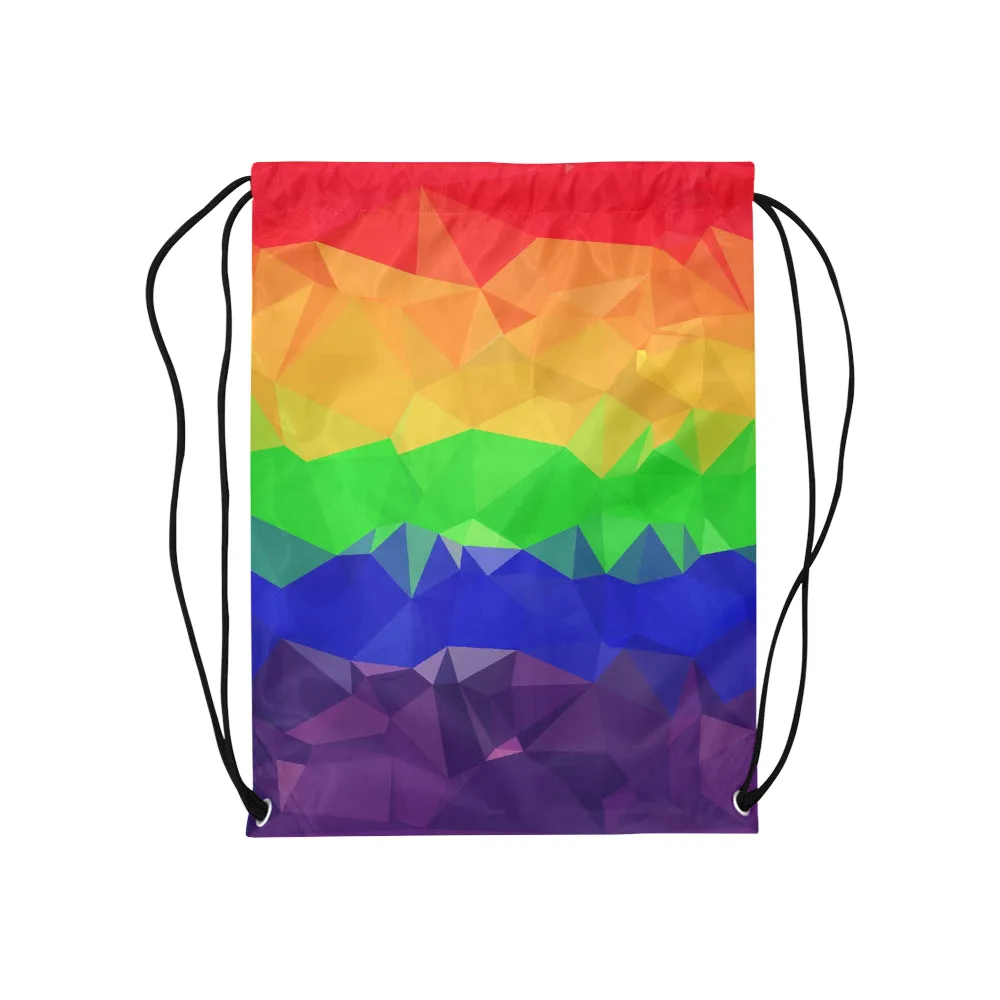 Geometric Gay Pride  Drawstring Bag