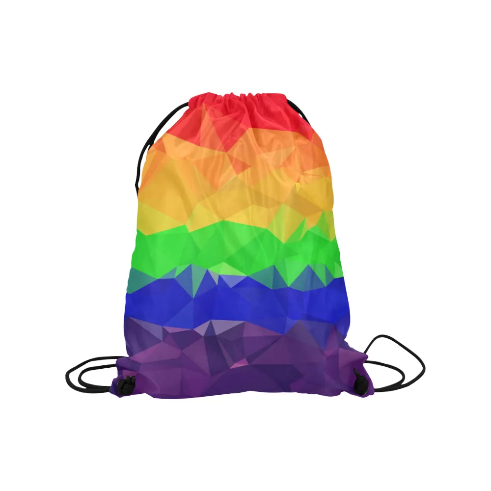 Geometric Gay Pride  Drawstring Bag