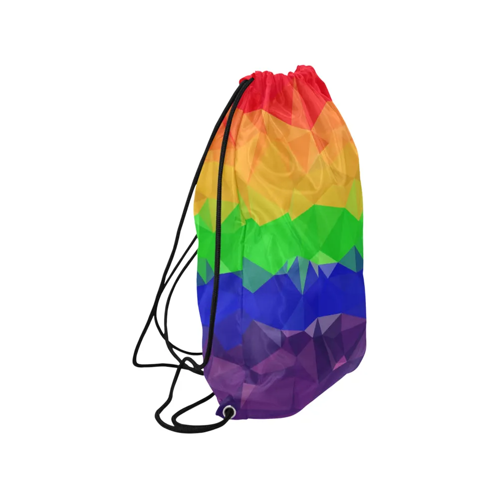 Geometric Gay Pride  Drawstring Bag