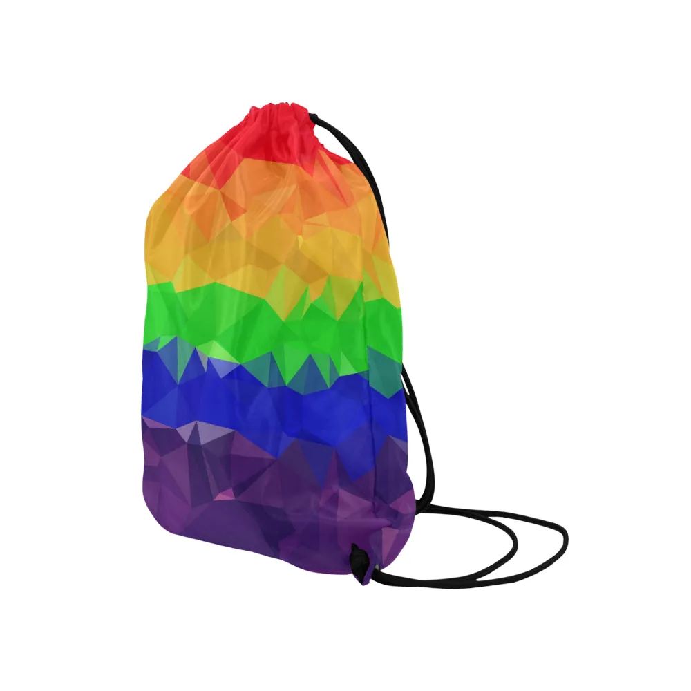 Geometric Gay Pride  Drawstring Bag