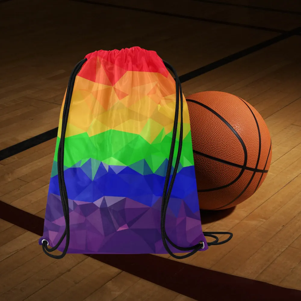 Geometric Gay Pride  Drawstring Bag