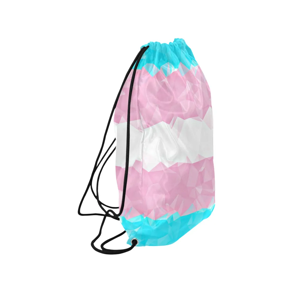 Geometric Trans Pride Drawstring Bag