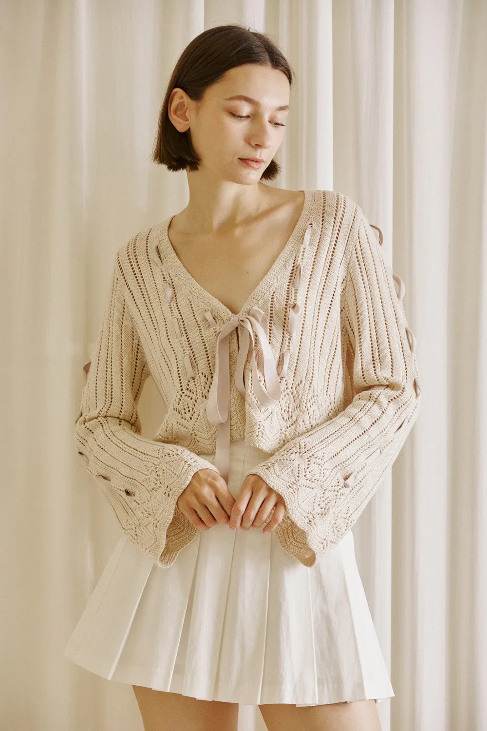 Hampton Lace Ribbon Cardigan