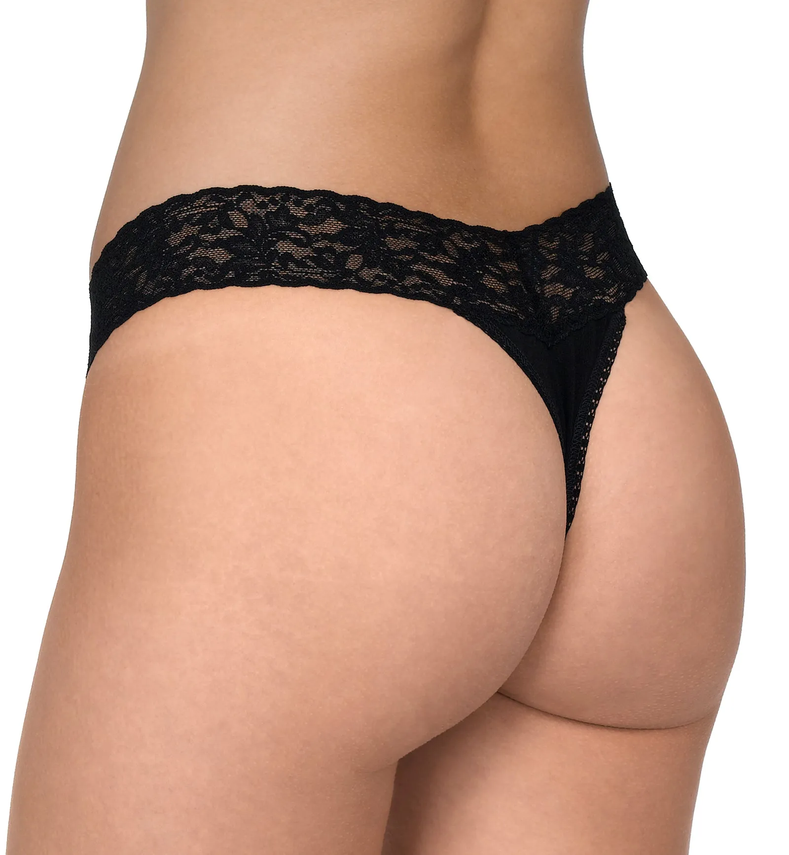 Hanky Panky 3-PACK Original Rise Cotton Thong (89183PK) - Black/White/Chai