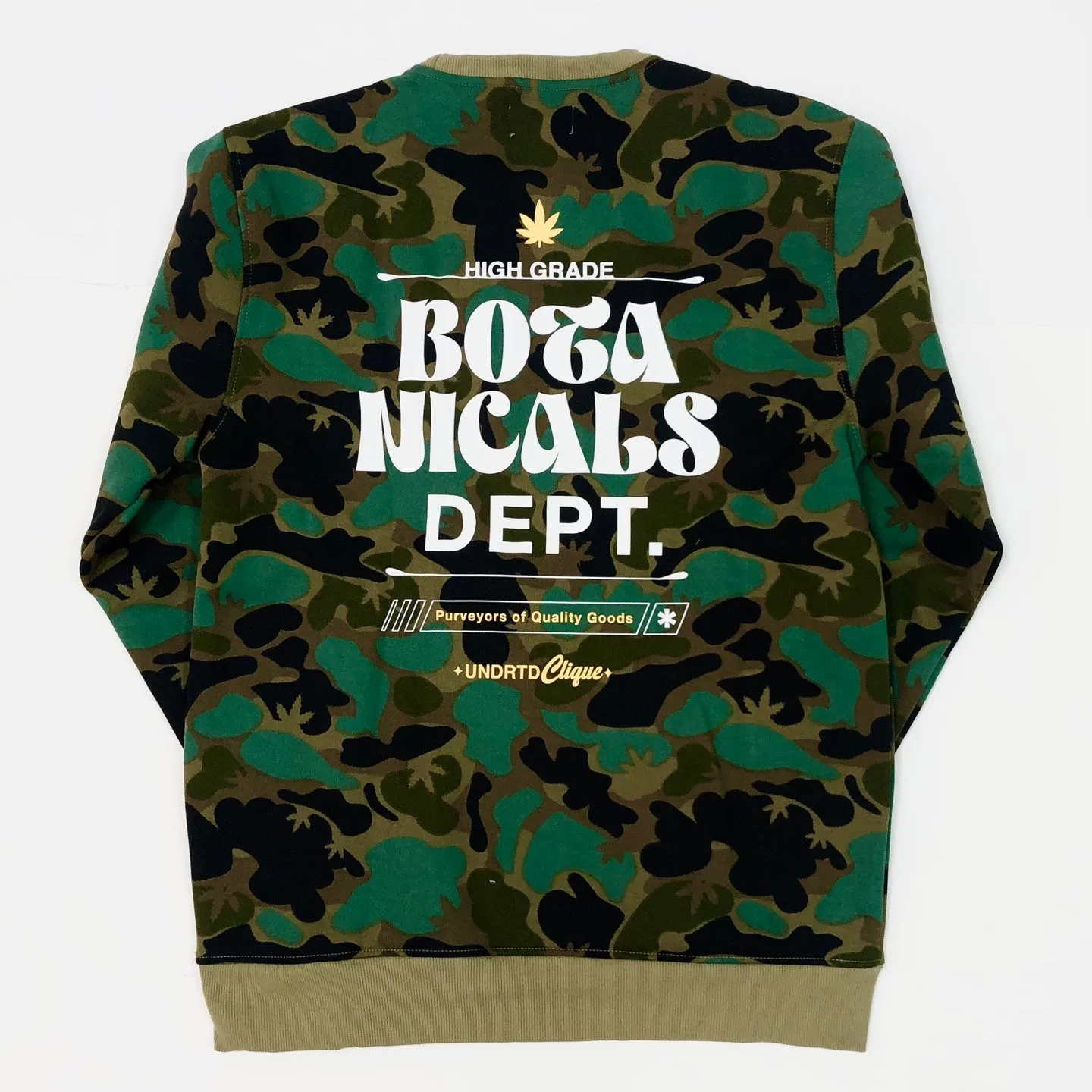 HIGHLY UNDRTD Pack Kush Camo Graphic Sweatshirt - Olive Camo