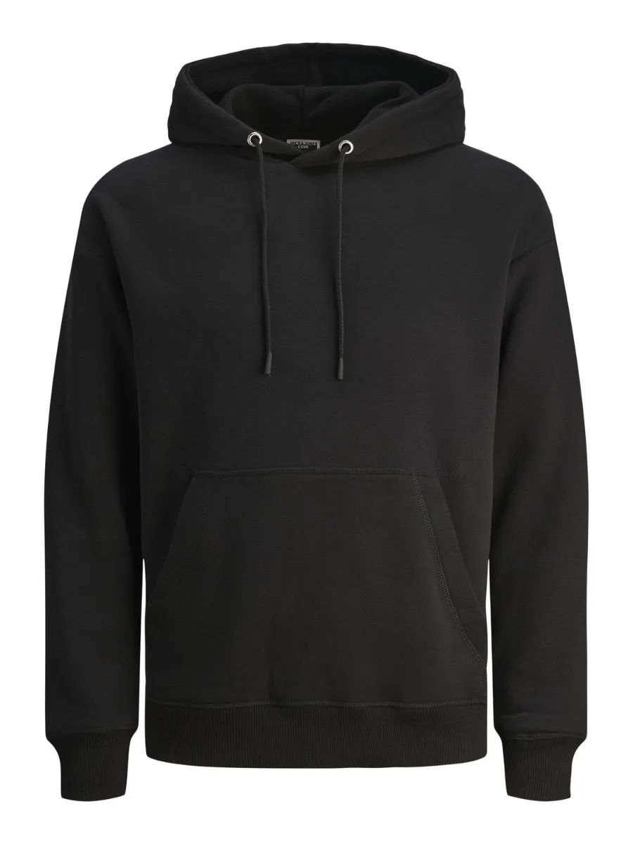 Jack & Jones Plain Hooded Sweatshirts Black