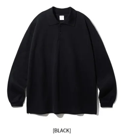 Jemut  |[JEMUT]★CHEF COLLAR LONG T-SHIRT