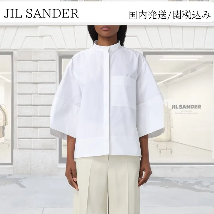 Jil Sander  |Casual Style Street Style Cropped Plain Cotton Office Style