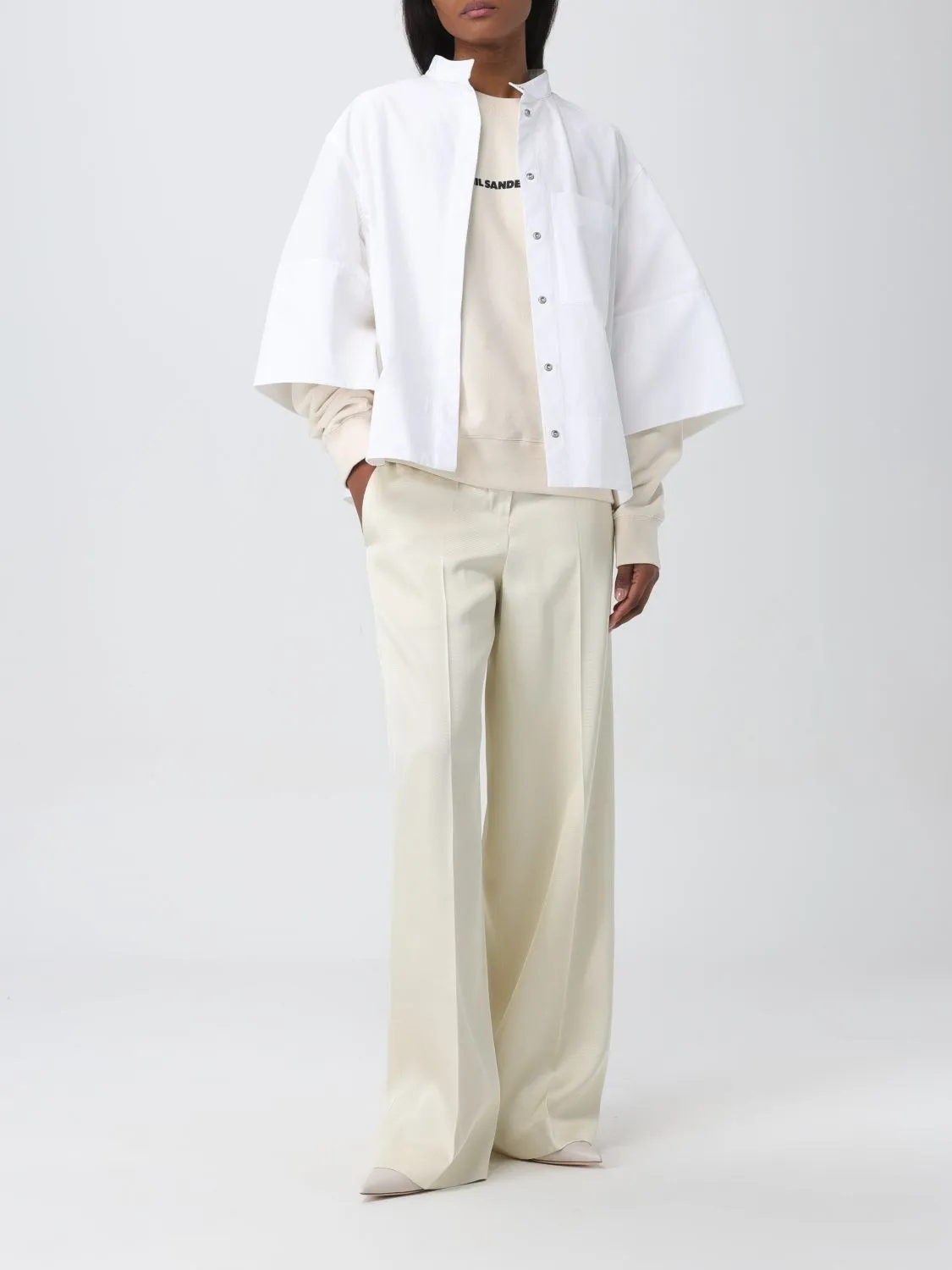 Jil Sander  |Casual Style Street Style Cropped Plain Cotton Office Style