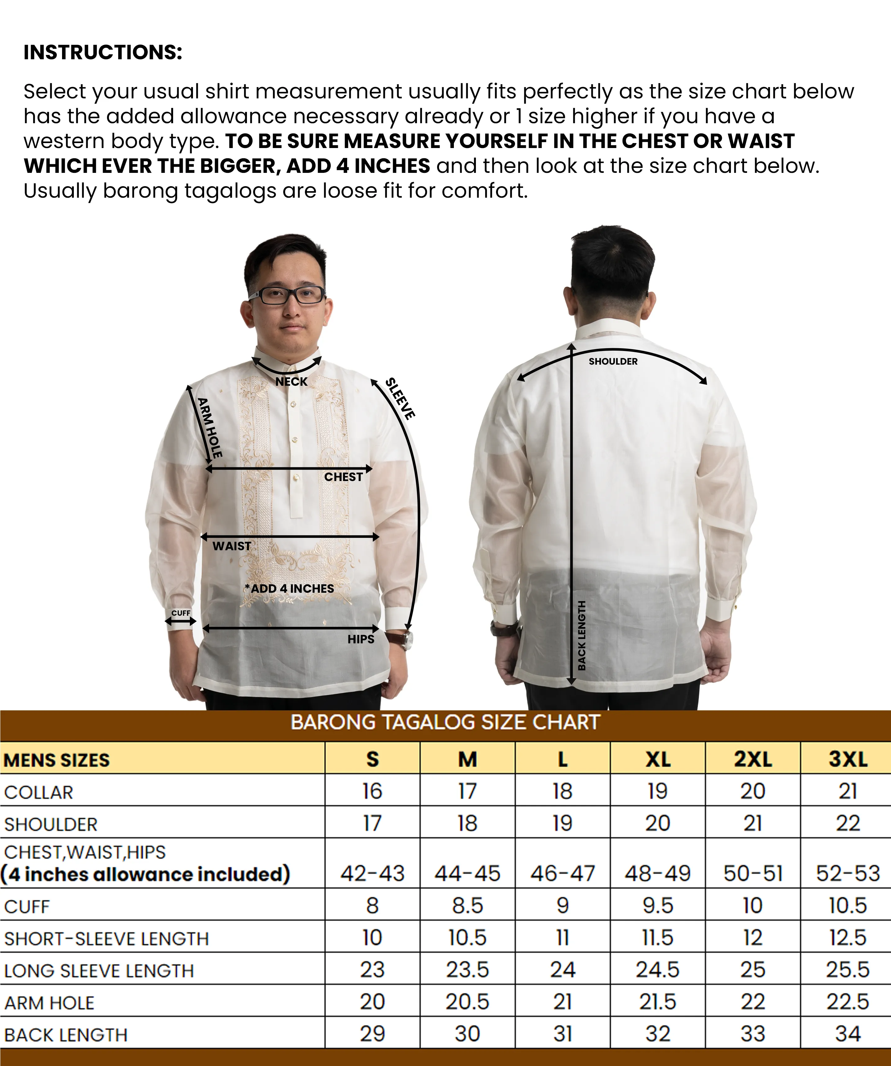 Jusilyn Satin Premium Barong Tagalog Coat - Amante -MR59