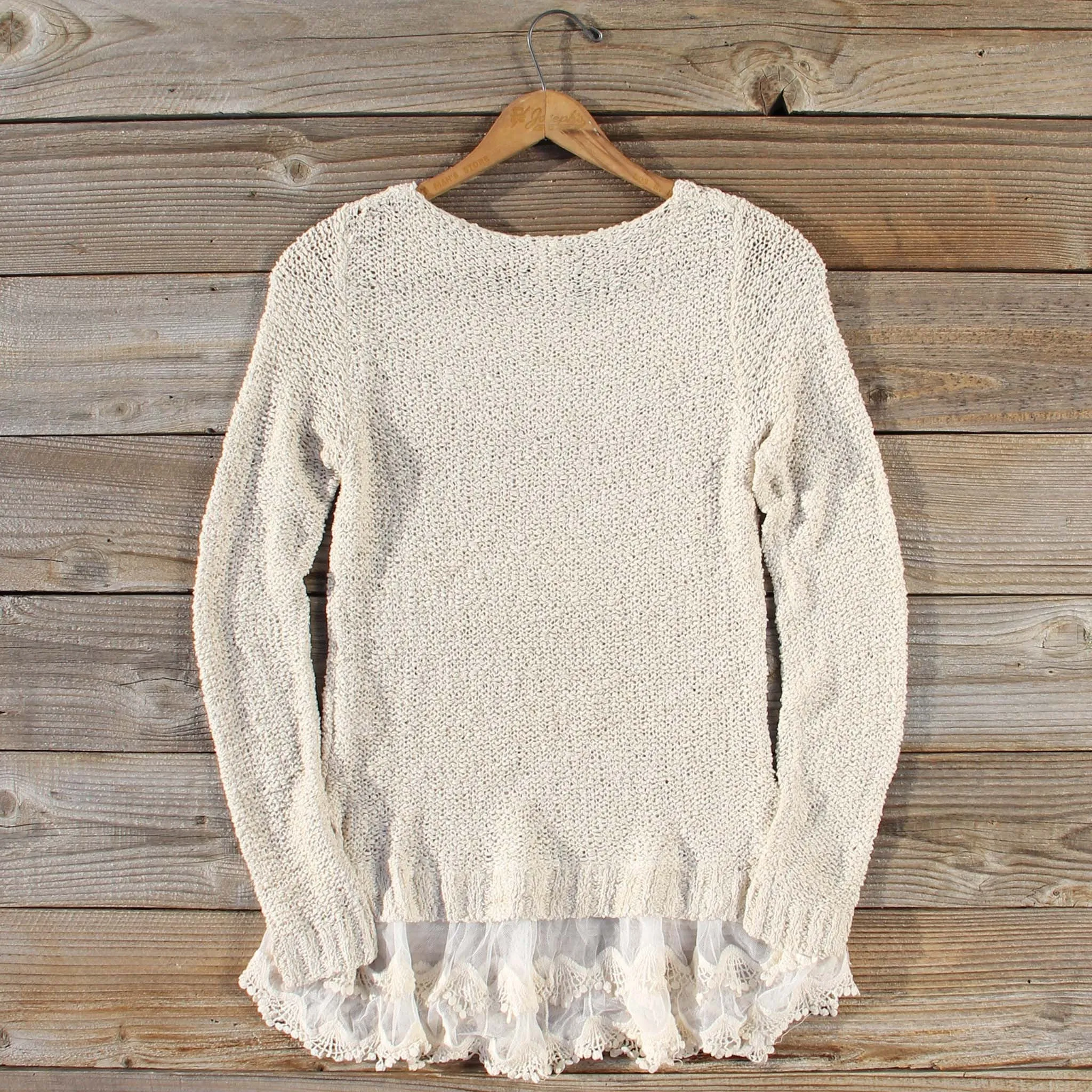 Lake Chelan Lace Sweater in Haze