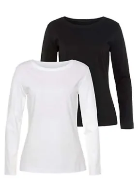 LASCANA Pack of 2 Long Sleeve Tops | Grattan