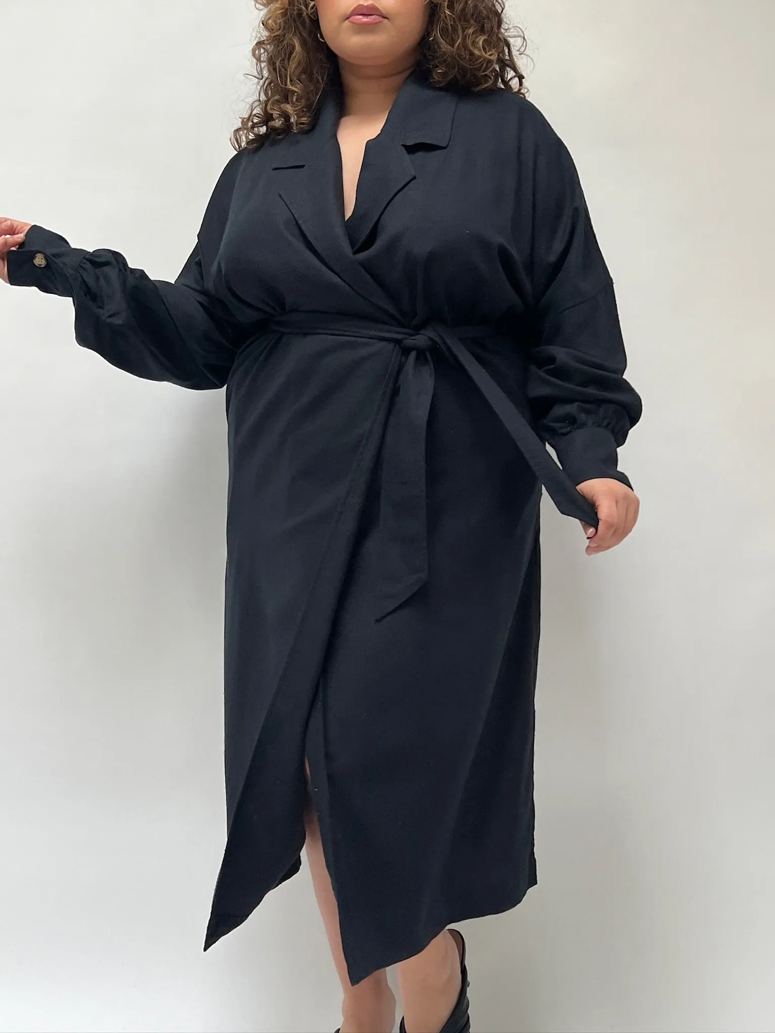 Layla Raw Silk Wrap Dress