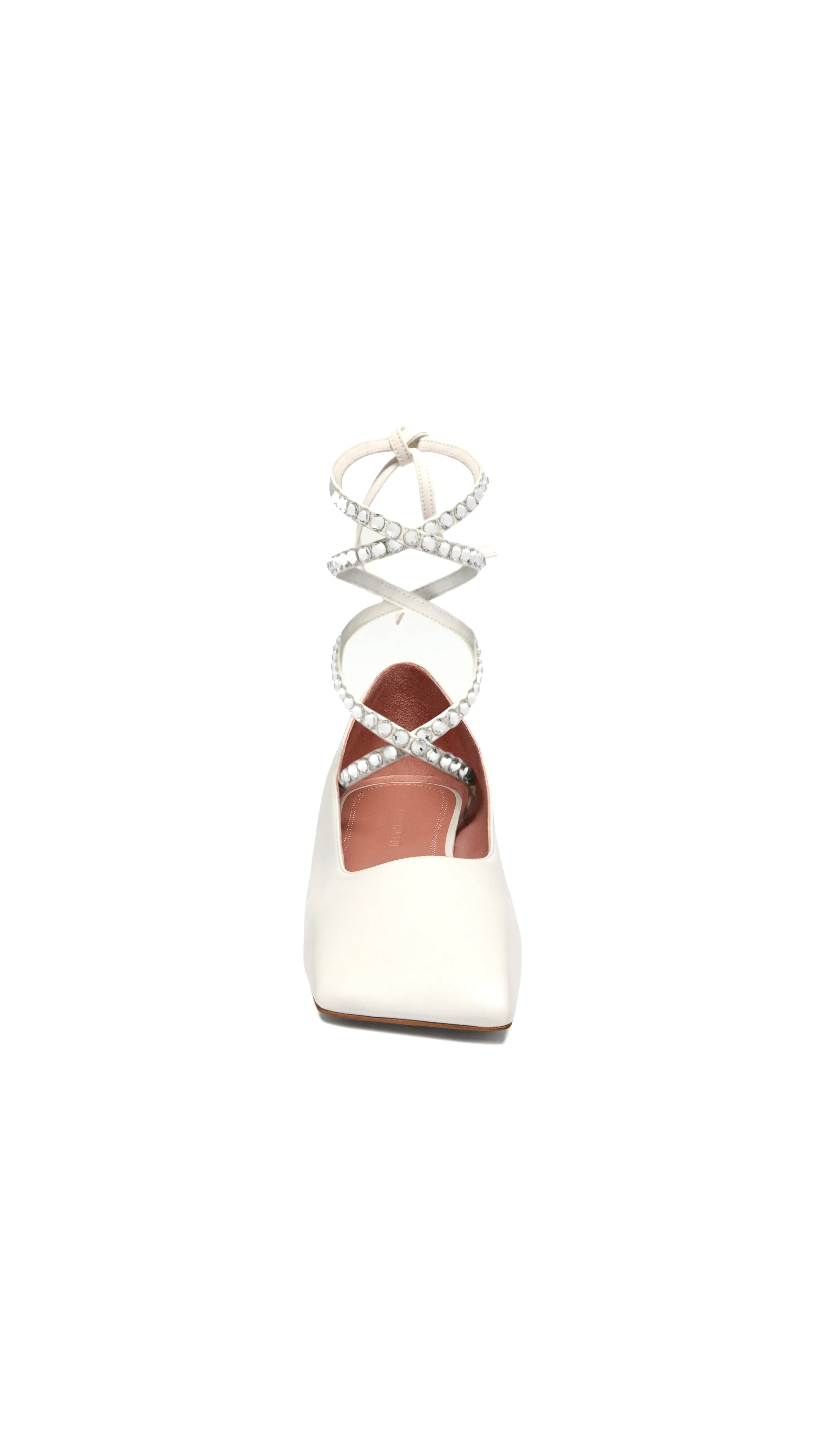 Leather Ane ballerinas- White