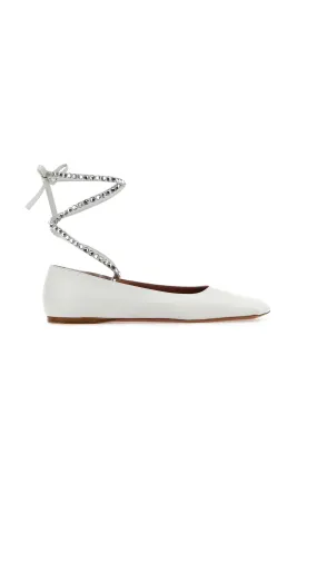 Leather Ane ballerinas- White