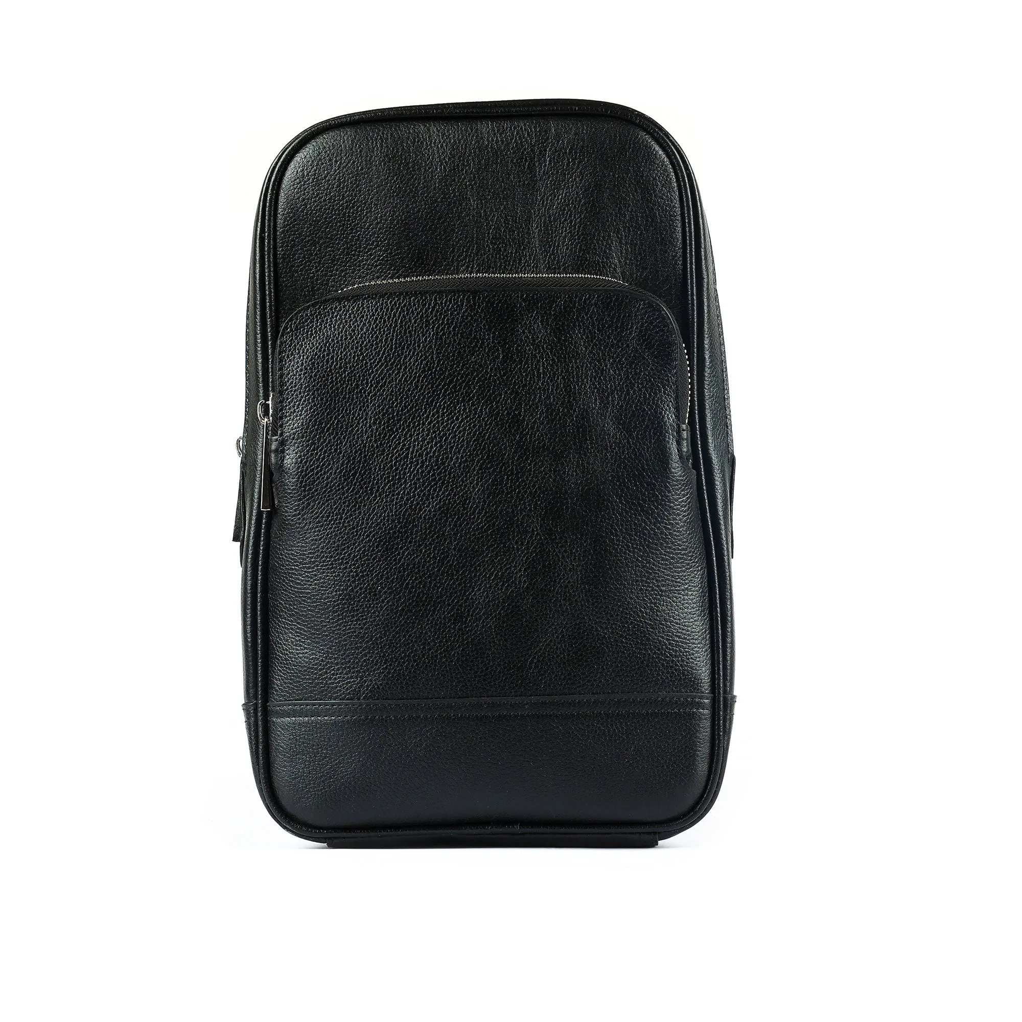 Leather Travel Bag C-TRAVEL BAG-2 BLACK