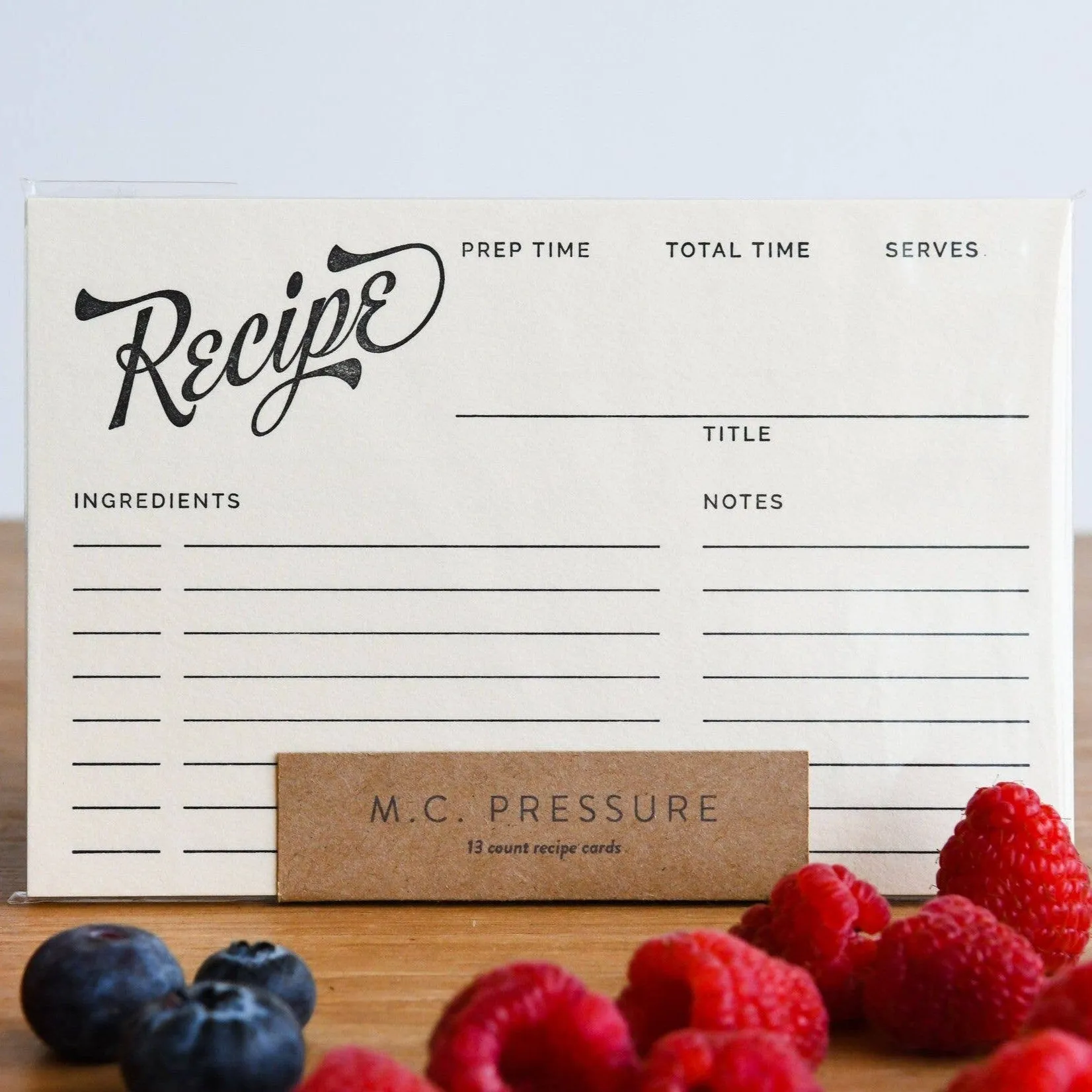 Letterpress Recipe Card Set