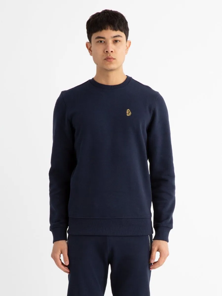 Luke 1977 Essentials London Sport Crew Neck Sweatshirts Navy