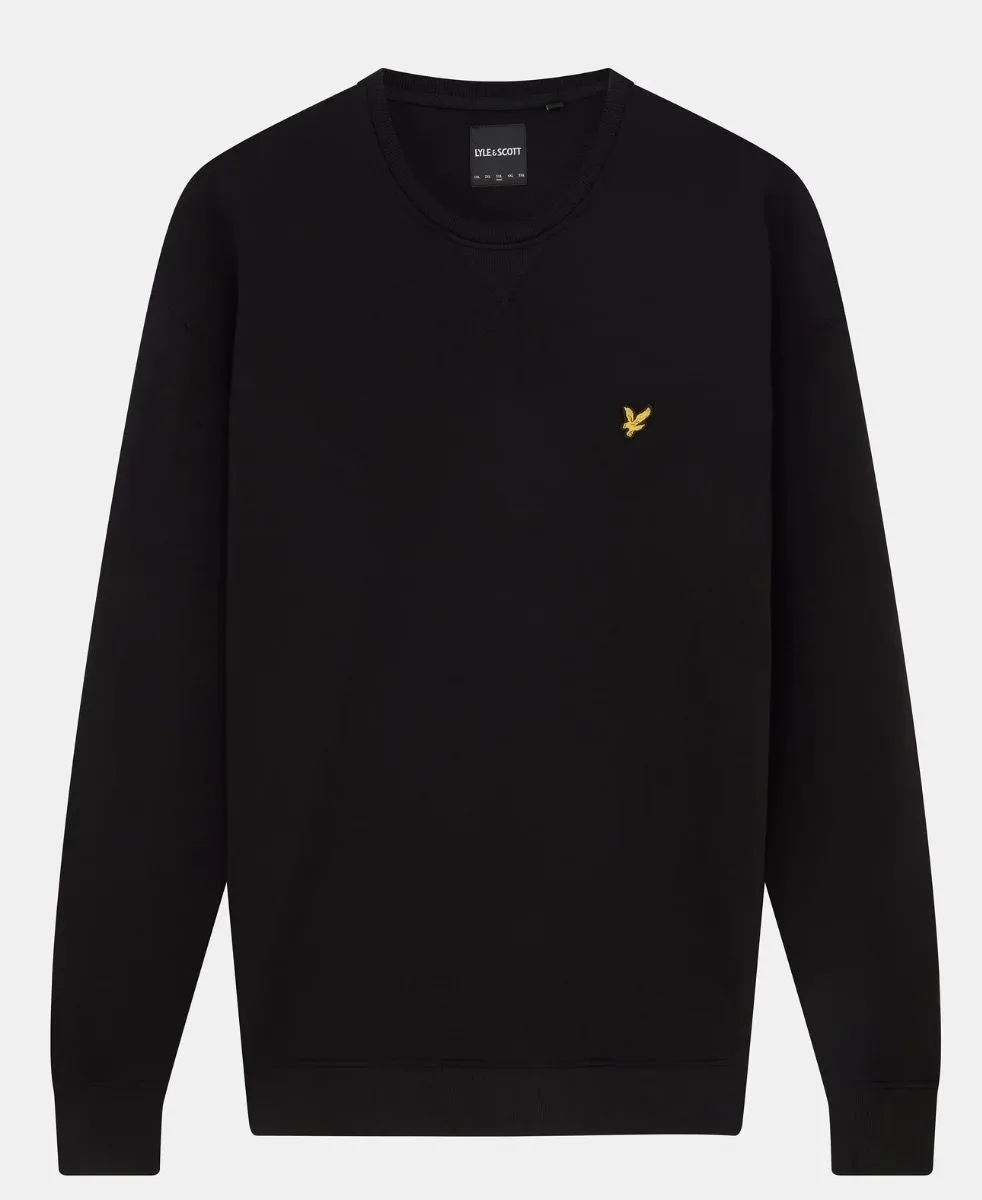 Lyle & Scott Core Plain Crew Neck Sweatshirts Jet Black