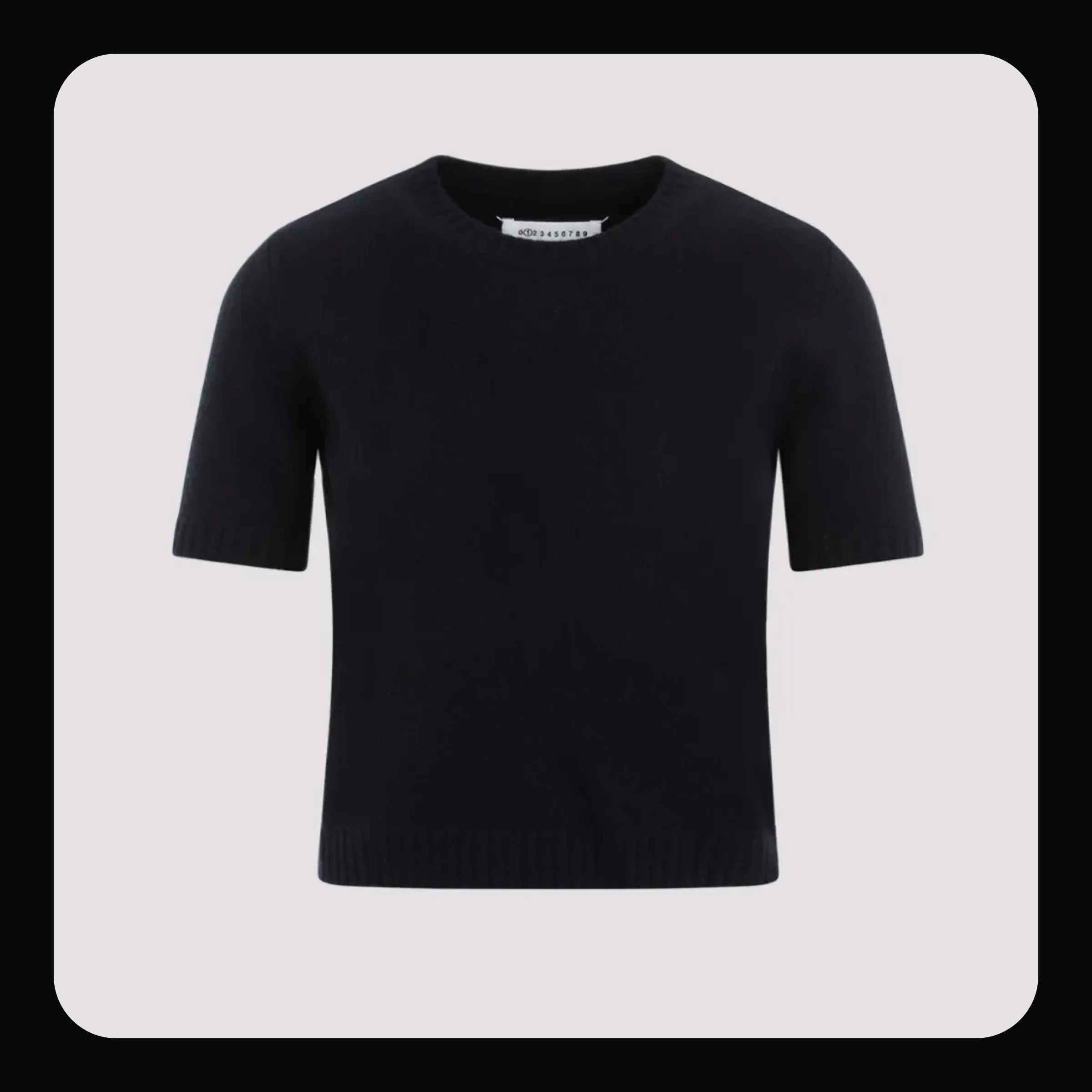 Maison Margiela  |Crew Neck Casual Style Wool Plain Short Sleeves Party Style