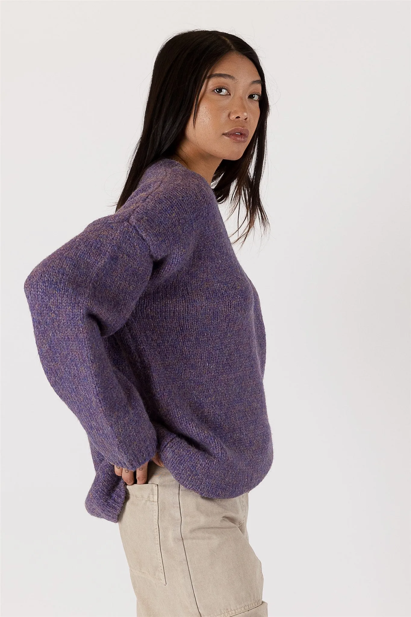 Marl V-Neck Sweater