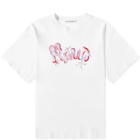 Marni Scribe Logo T-ShirtLily White