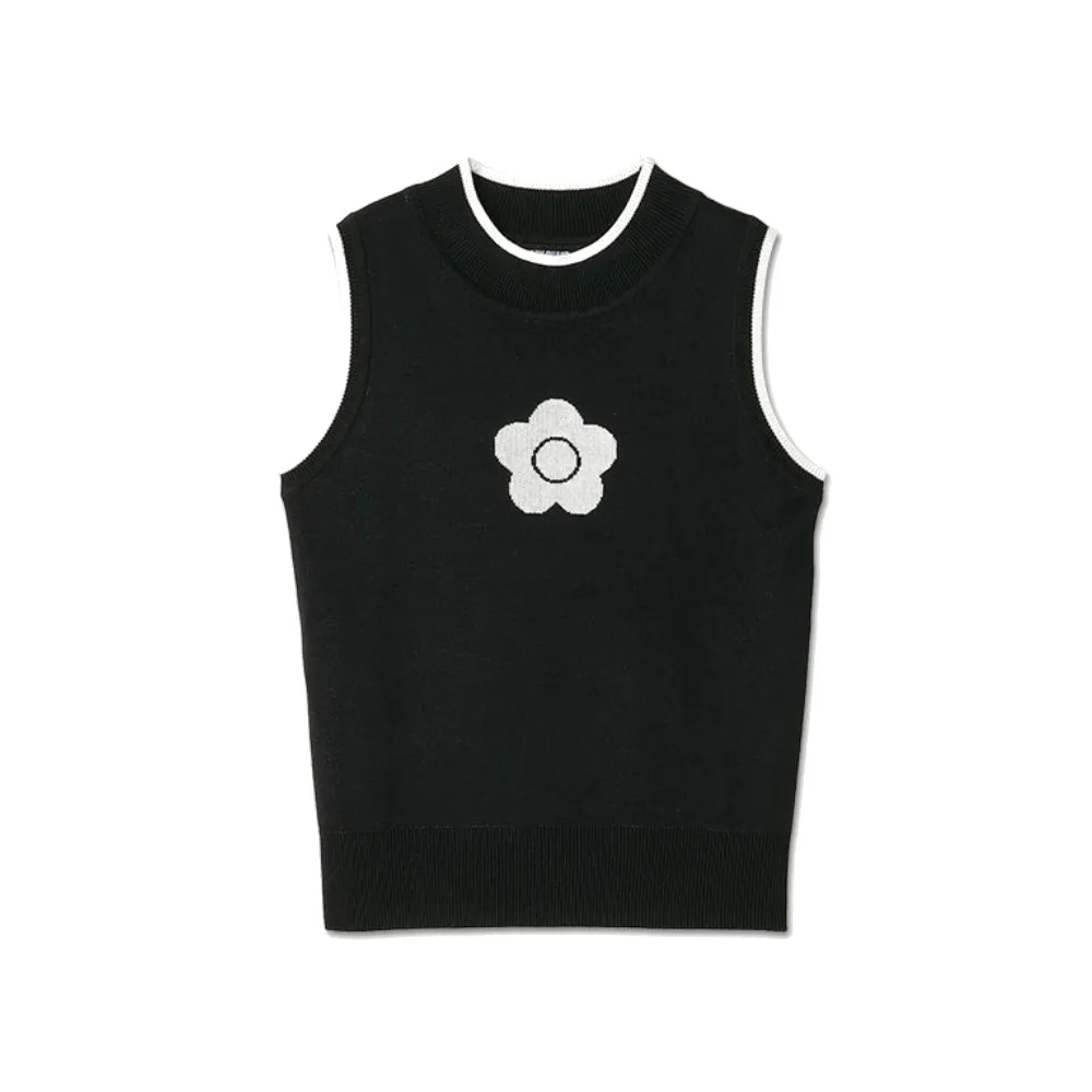 MARY QUANT  |Casual Style Sleeveless Bi-color Plain Party Style