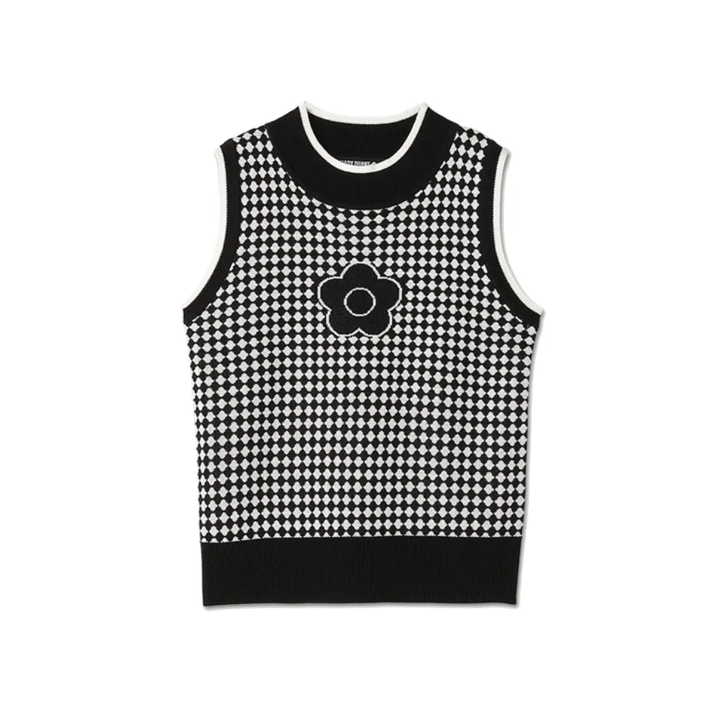 MARY QUANT  |Casual Style Sleeveless Bi-color Plain Party Style