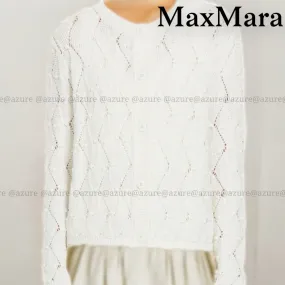 Max Mara Studio  |Argile Casual Style Rib Blended Fabrics Street Style