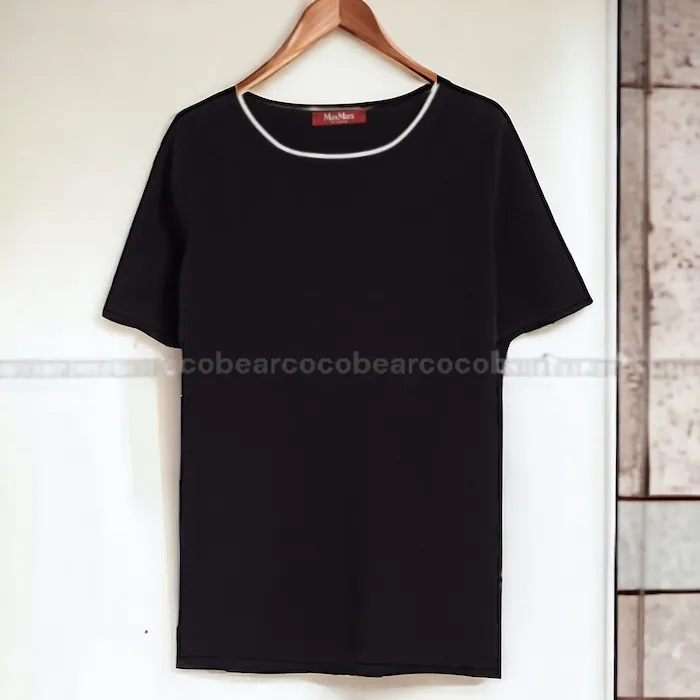 Max Mara Studio  |Crew Neck Casual Style Plain Short Sleeves Party Style