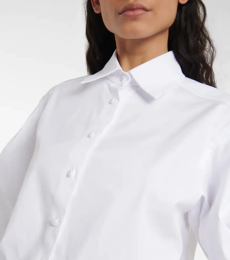 MaxMara  |Casual Style Long Sleeves Plain Cotton Medium Office Style