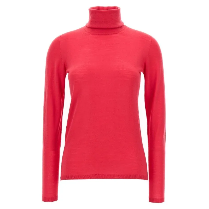 MaxMara  |Casual Style Wool Long Sleeves Plain High-Neck Office Style