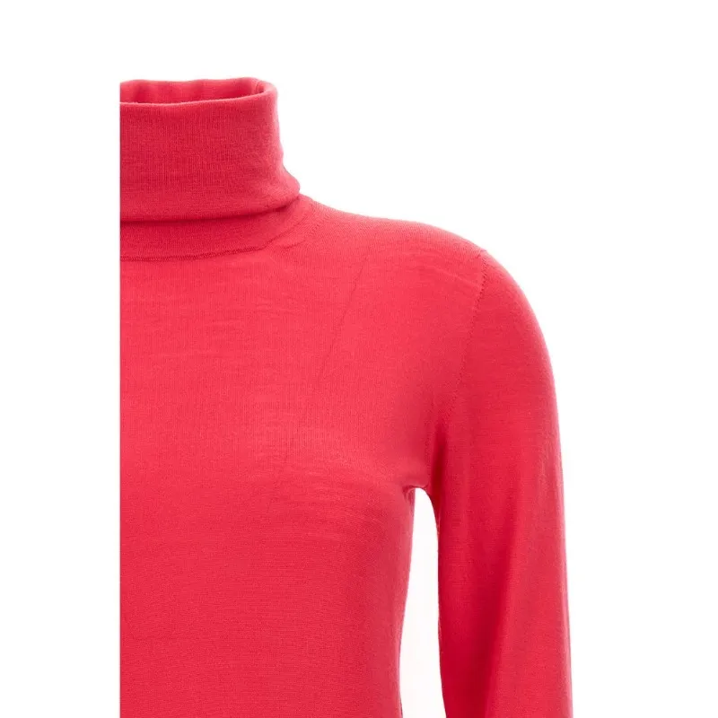 MaxMara  |Casual Style Wool Long Sleeves Plain High-Neck Office Style