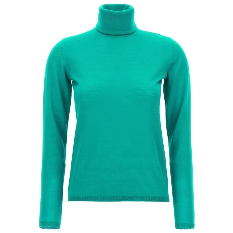 MaxMara  |Casual Style Wool Long Sleeves Plain High-Neck Office Style