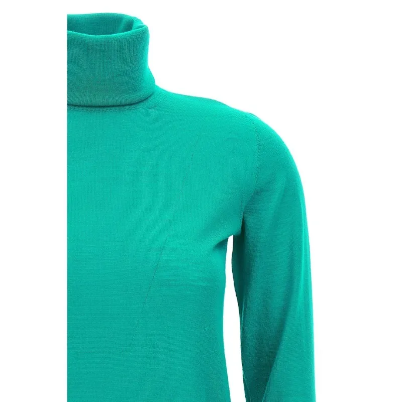 MaxMara  |Casual Style Wool Long Sleeves Plain High-Neck Office Style