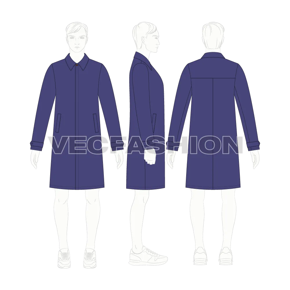 Mens Car Coat Vector