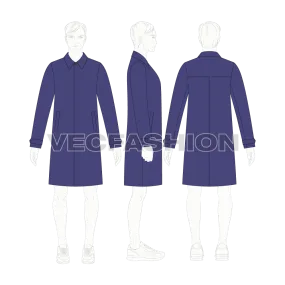 Mens Car Coat Vector