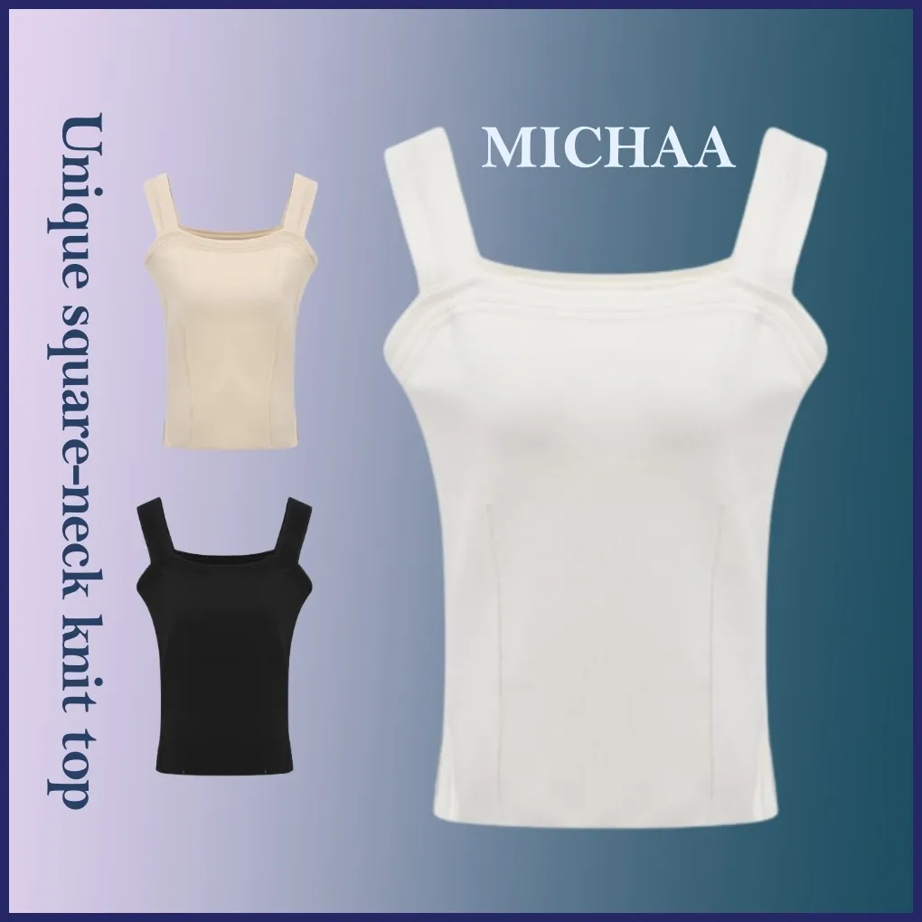 MICHAA  |Casual Style Sleeveless Street Style Plain Party Style