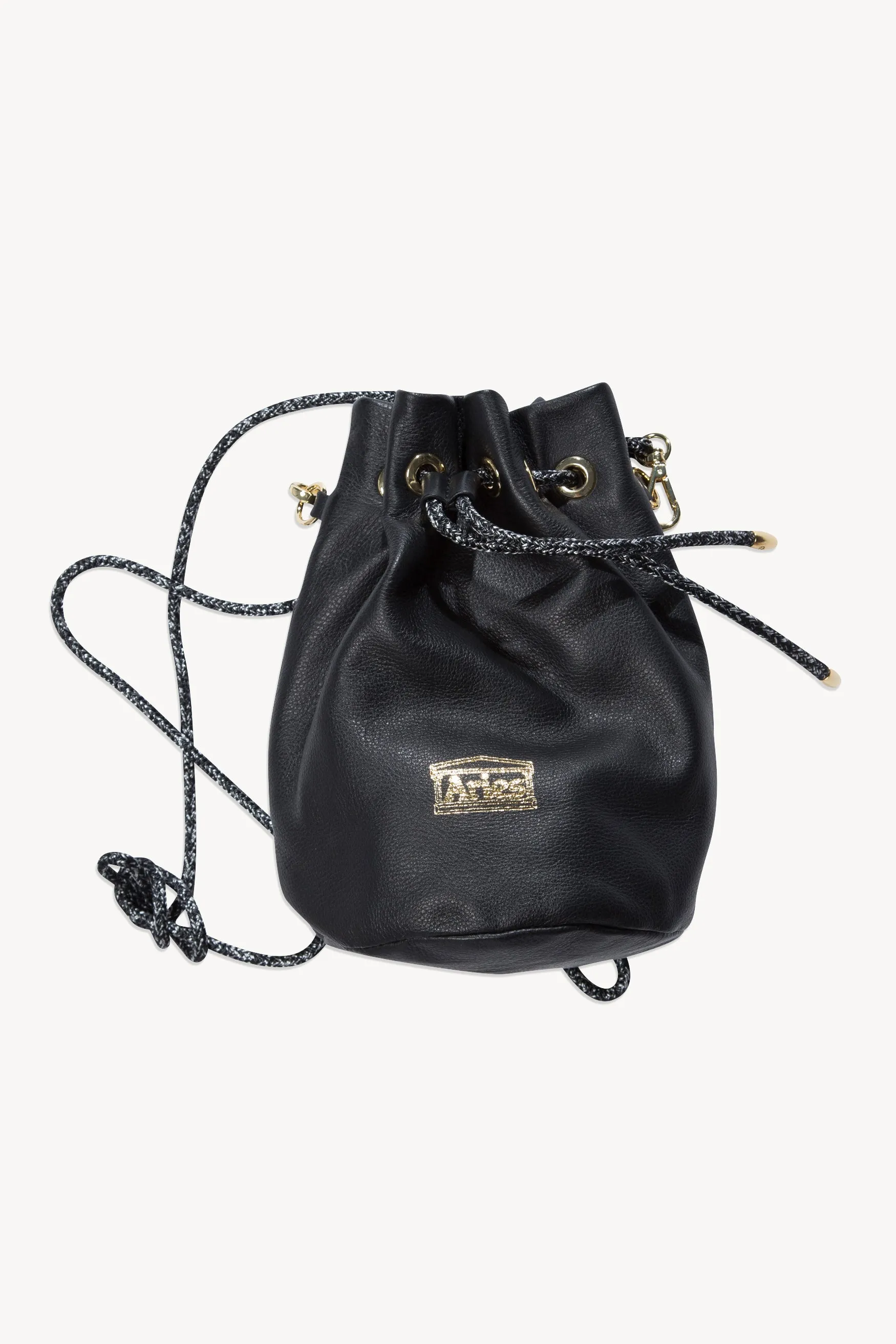 Mini Drawstring Leather Bag