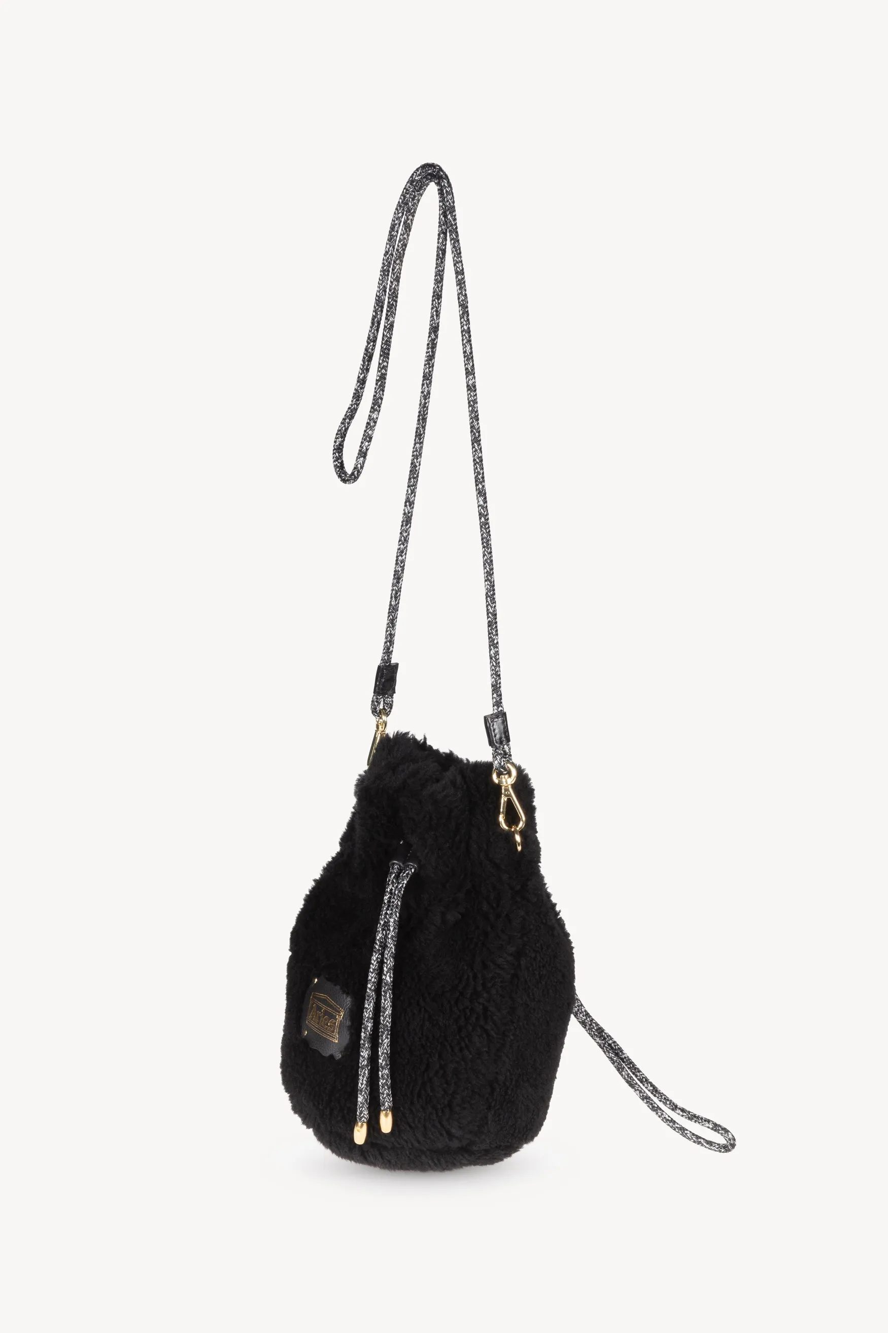 Mini Drawstring Sheepskin Bag