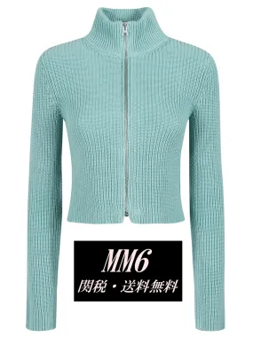 MM6 Maison Margiela  |Rib Cotton Elegant Style Logo Cardigans