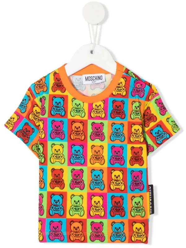 Moschino T-Shirt Allover Teddy Multi Color