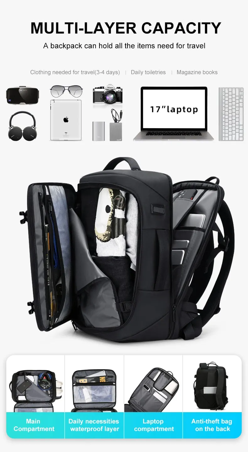 Multifunction Business Travel Backpacks For Men Large Capacity