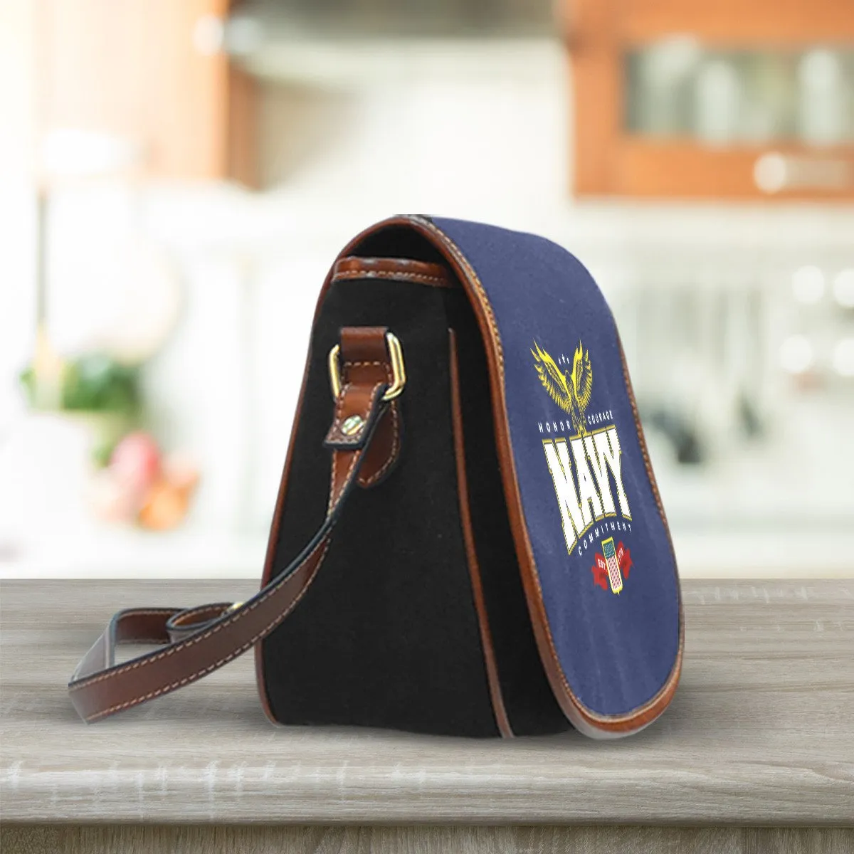 Navy Saddle Bag