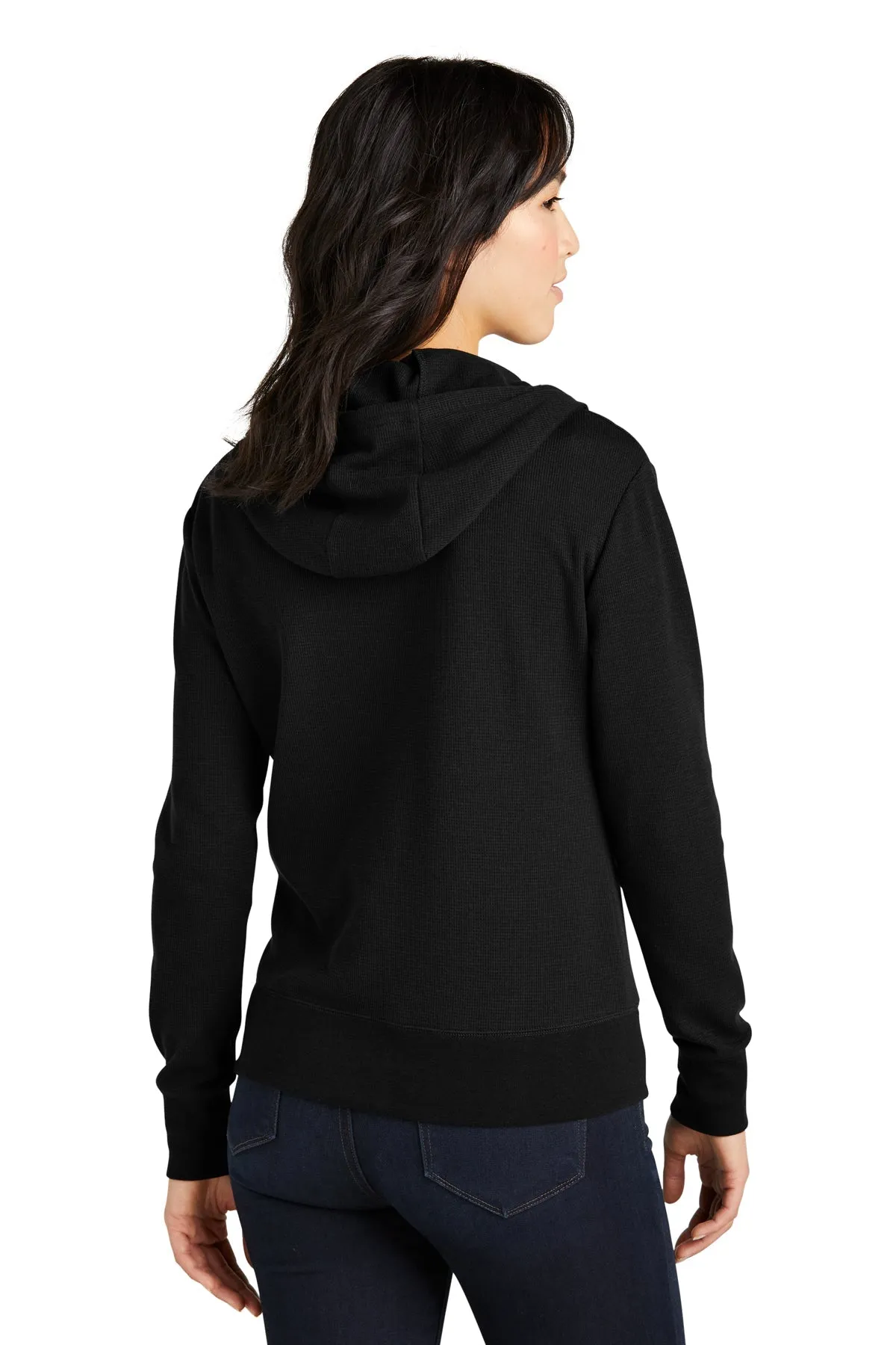 New Era Ladies Thermal Custom Zip Hoodies, Black