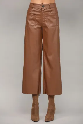 Patch Pocket Vegan Leather Pants