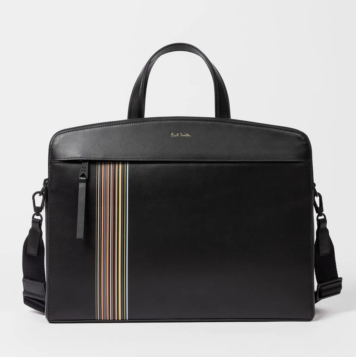 Paul Smith - Men's Double Zip Folio Bag in Black