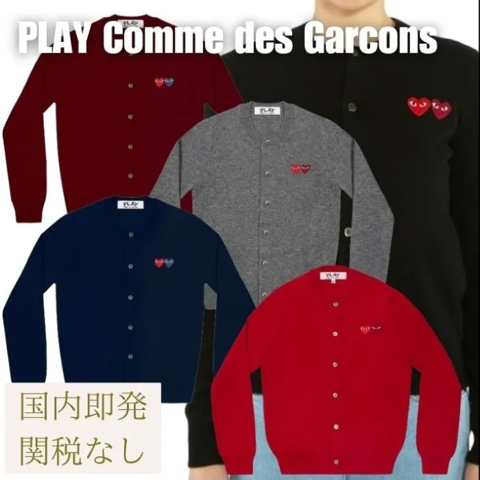 PLAY COMME des GARCONS  |Casual Style Unisex Wool Long Sleeves Plain Office Style