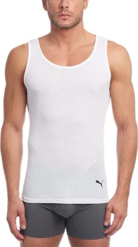 PUMA Men's 3 Pack Ribbed Tank Tops