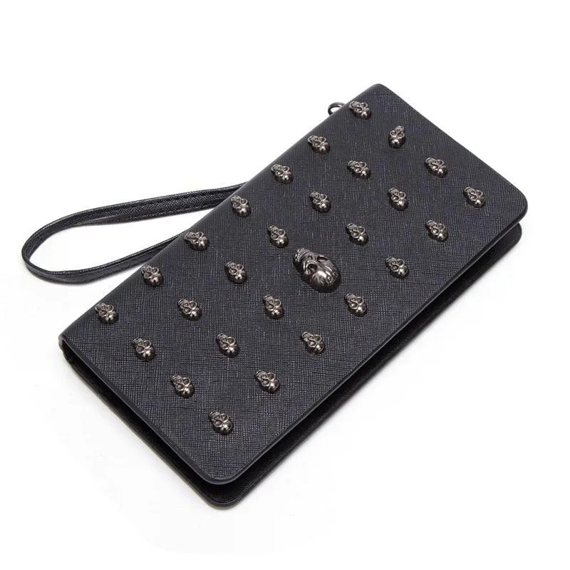 Punk Rock Skull Zipper Wallet